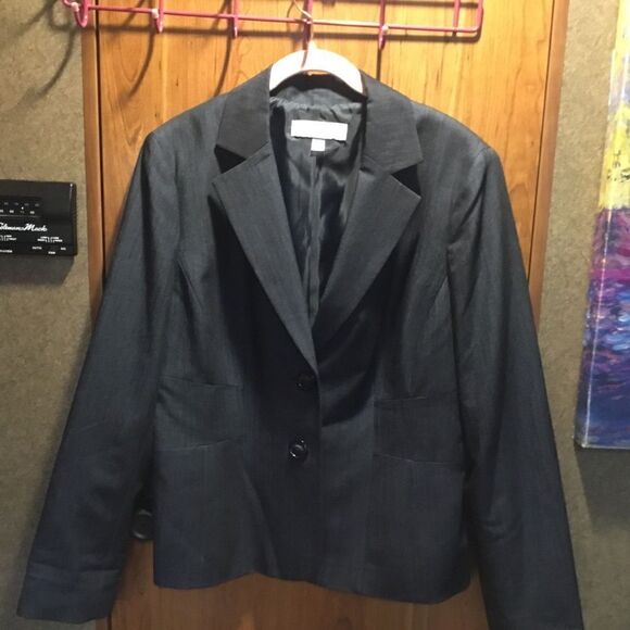 NWOT. Jones Studio Women’s Charcoal Blazer/Dress Jacket Sizes 12 and 14 - Picture 1 of 15